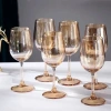 Hộp 6 ly thủy tinh cao cấp màu vàng - Ly uống rượu vang đỏ, giá ưu đãi 259.000₫