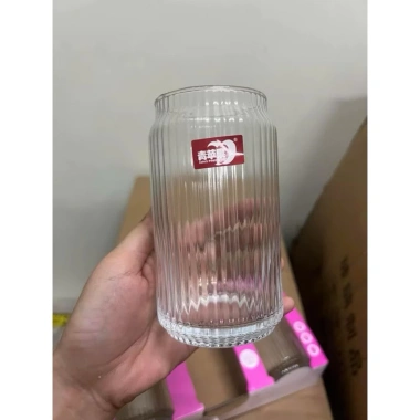 Hộp 6 Ly Thủy Tinh Vân Sọc Trơn Suốt Dáng Lon - Uống Trà, Nước Ép, Sinh Tố 103.000 3