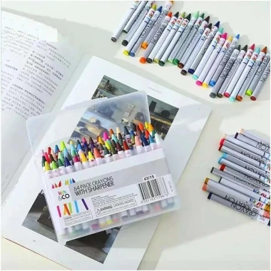 Hộp 64 Màu Bút Crayon Cho Bé 2‑10 Tuổi Phát Triển Tư Duy Sáng Tạo, Giá 80k