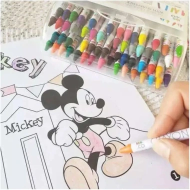 Hộp 64 Màu Bút Crayon Cho Bé 2‑10 Tuổi Phát Triển Tư Duy Sáng Tạo, Giá 80k