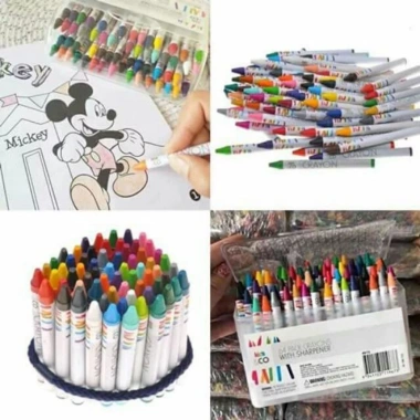 Hộp 64 Màu Bút Crayon Cho Bé 2‑10 Tuổi Phát Triển Tư Duy Sáng Tạo, Giá 80k