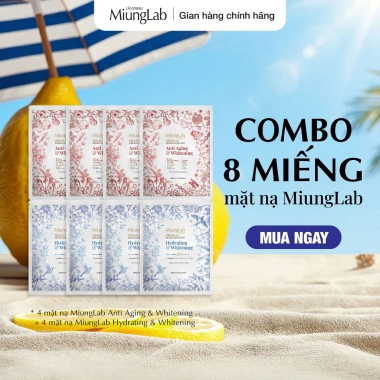 Hộp 8 miếng mặt nạ dừa lên men tự nhiên dưỡng ẩm trắng ngăn lão hoá MiunGlab 25g 338.000