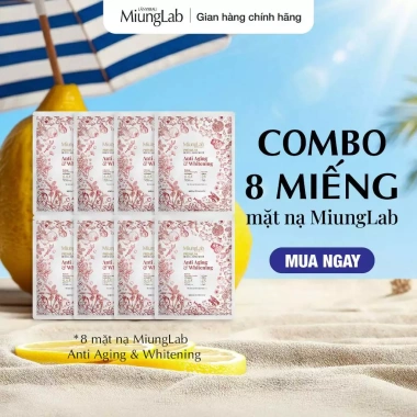 Hộp 8 miếng mặt nạ dừa lên men tự nhiên dưỡng ẩm trắng ngăn lão hoá MiunGlab 25g 338.000 9 Hộp 8 miếng mặt nạ dừa lên men tự nhiên dưỡng ẩm trắng ngăn lão hoá MiunGlab 25g 338.000 9