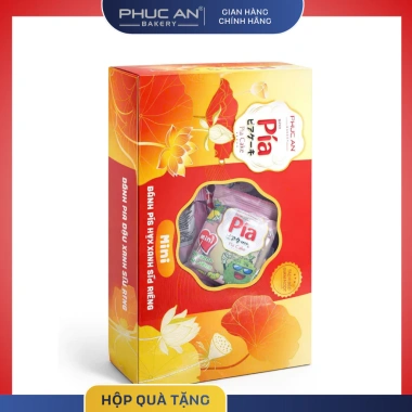 Hộp Bánh Pía Phúc An Tết Đậu Xanh Sầu Riêng 320g - 16 bánh, Giá ưu đãi 85.000₫