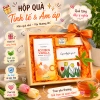 Hộp bánh quà Tết gỗ tự nhiên nắp mica trong suốt, dây xách - làm theo yêu cầu, giá ưu đãi 68.913đ