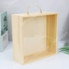 Hộp bánh quà Tết gỗ tự nhiên nắp mica trong suốt, dây xách - làm theo yêu cầu, giá ưu đãi 68.913đ 3