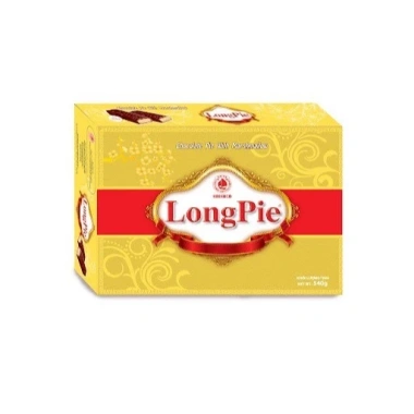 Hộp bánh Tết bánh mềm phủ socola Long Pie - Tặng túi xách Haihaco, chỉ 69.000₫