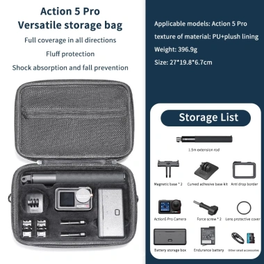 Hộp Bảo Quản Camera Thể Thao Action 5 Pro/4/3 - Bộ 3 Túi Xách Cứng Du Lịch, Sắp Xếp Tốt, Giá Ưu Đãi 101.736₫