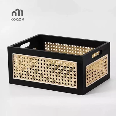 Hộp bảo quản gỗ chắc chắn Retro - Giỏ sách, đồ ăn nhẹ, mỹ phẩm, trang trí nhà, giảm giá 216.432 VND 4
