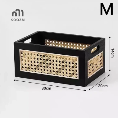 Hộp bảo quản gỗ chắc chắn Retro - Giỏ sách, đồ ăn nhẹ, mỹ phẩm, trang trí nhà, giảm giá 216.432 VND 9