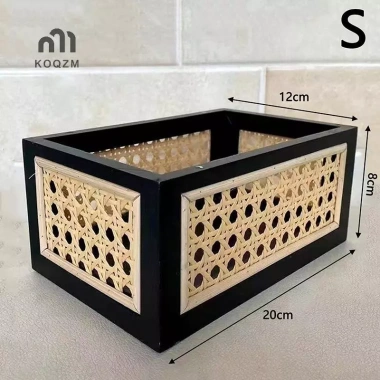 Hộp bảo quản gỗ chắc chắn Retro - Giỏ sách, đồ ăn nhẹ, mỹ phẩm, trang trí nhà, giảm giá 216.432 VND 10