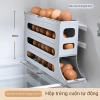 Hộp bảo quản trứng 4 tầng tự động trượt xuống, khay đựng trứng cho tủ lạnh nhà bếp, giá chỉ 27.000₫