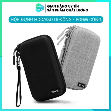 Hộp bảo vệ ổ cứng di động Baona - Túi đựng phụ kiện, cáp sạc, pin dự phòng, form cứng chống sốc, giảm còn 135.000đ