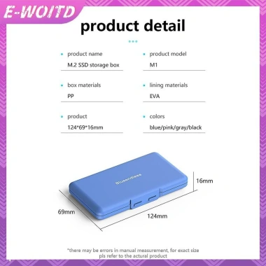 Hộp bảo vệ ổ cứng M.2 di động E-WOITD - Vỏ PP bảo vệ SSD thể rắn, chỉ 75.020₫ 2 Hộp bảo vệ ổ cứng M.2 di động E-WOITD - Vỏ PP bảo vệ SSD thể rắn, chỉ 75.020₫ 2