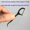 Hộp bỏ túi 10 tăm răng nhựa 2 đầu, đầu tăm và chỉ nha khoa, vệ sinh răng, 35.000 VND 4