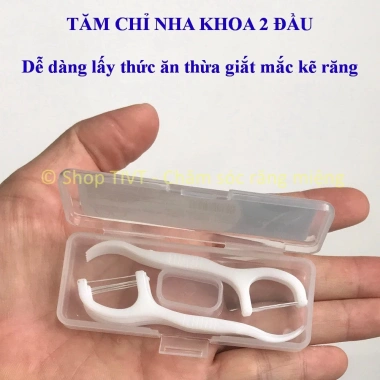 Hộp bỏ túi 10 tăm răng nhựa 2 đầu, đầu tăm và chỉ nha khoa, vệ sinh răng, 35.000 VND 5 Hộp bỏ túi 10 tăm răng nhựa 2 đầu, đầu tăm và chỉ nha khoa, vệ sinh răng, 35.000 VND 5