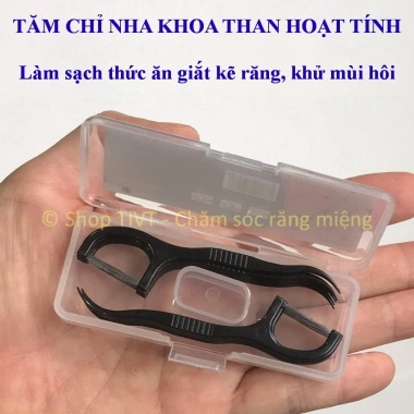 Hộp bỏ túi 10 tăm răng nhựa 2 đầu, đầu tăm và chỉ nha khoa, vệ sinh răng, 35.000 VND