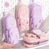 Hộp bút balo 3 lớp 6 ngăn charm 3D xinh xắn - Túi đựng bút bé gái, giá 67.900
