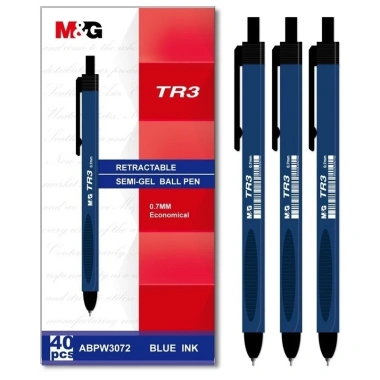 Hộp bút bi dầu TR3 M&G ABPW3.072 ngòi 0.7mm Bút Semi Gel đa chất liệu, chỉ 58.000₫