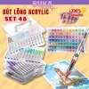 Hộp Bút Sơn Màu Queenstar Acrylic Roller Nhựa Trong Decorme Vintage Giảm 22% chỉ 120.900₫