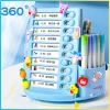 Hộp bút xoay 360 để bàn cho trẻ, kèm bảng kế hoạch, rèn luyện tính tự giác, học tập hiệu quả - Miễn phí giao hàng