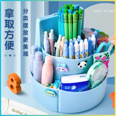 Hộp bút xoay 360 để bàn cho trẻ, kèm bảng kế hoạch, rèn luyện tính tự giác, học tập hiệu quả - Miễn phí giao hàng 4