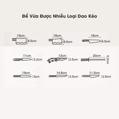 Hộp cài dao kéo đa năng đựng đũa kim loại sơn tĩnh điện sang trọng - 190k