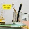 Hộp Cắm Bút Doanh Nhân Thuận Buồm - Đồng Mạ Vàng 24K, Pha Lê K9, Kèm Hộp Quà 4