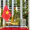 Hộp Cắm Bút Doanh Nhân Thuận Buồm - Đồng Mạ Vàng 24K, Pha Lê K9, Kèm Hộp Quà 7