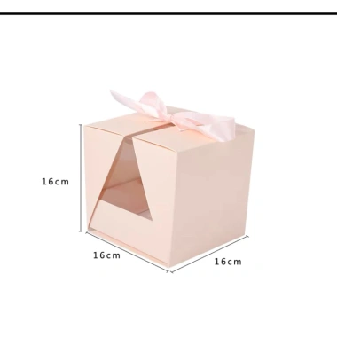 Hộp cắm hoa xách tay mở cửa sổ Mica đôi, hoa tươi, sáp, lụa, quà bất ngờ 43k