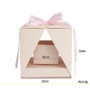 Hộp cắm hoa xách tay mở cửa sổ Mica đôi, hoa tươi, sáp, lụa, quà bất ngờ 43k 7