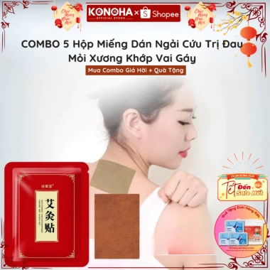 Hộp Cao Dán Ngải Cứu Combo 5 Hộp Giảm Đau Mỏi Xương Khớp Cổ Vai Gáy Giá 18.500₫