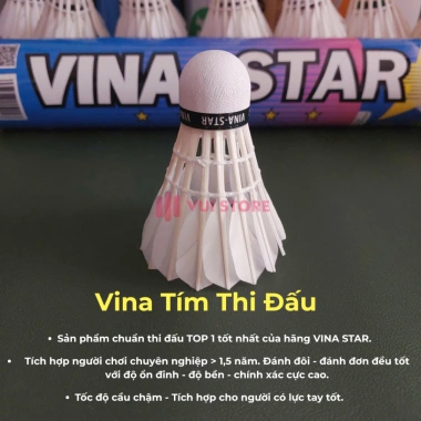 Hộp cầu lông Vina Star Xanh 12 quả - Chính hãng, phù hợp chơi phong trào, thi đấu, trình độ 1 năm+ - Giá 164.000 6
