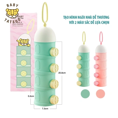 Hộp chia bột sữa BABY TATTOO nhiều ngăn tiện lợi, đa năng - chỉ 150.000đ