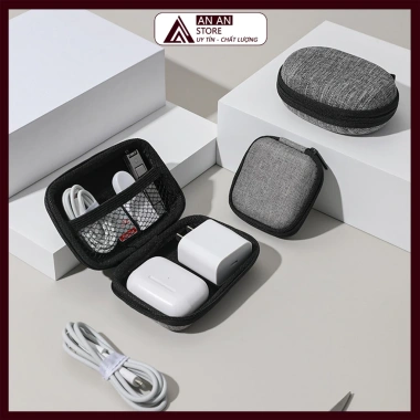 Hộp Chống Sốc Đựng Củ Sạc & Cáp Sạc Tai Nghe - Túi Phụ Kiện Mini Gọn Nhẹ Giá 27.000đ