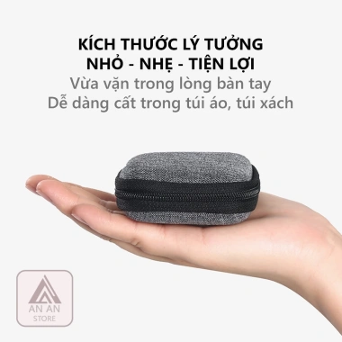 Hộp Chống Sốc Đựng Củ Sạc & Cáp Sạc Tai Nghe - Túi Phụ Kiện Mini Gọn Nhẹ Giá 27.000đ