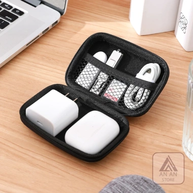 Hộp Chống Sốc Đựng Củ Sạc & Cáp Sạc Tai Nghe - Túi Phụ Kiện Mini Gọn Nhẹ Giá 27.000đ