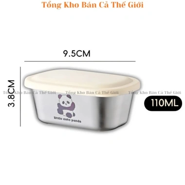 Hộp Chữ Đông Ăn Dặm Inox 304 110ml Nắp Đậy Chống Gỉ An Toàn Đựng Gia Vị - 27.5k 9