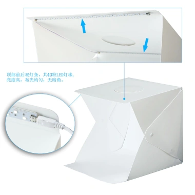 Hộp chụp sản phẩm 40x40 cm có đèn LED + 4 phông nền rời - Giá ưu đãi 200.000 VND