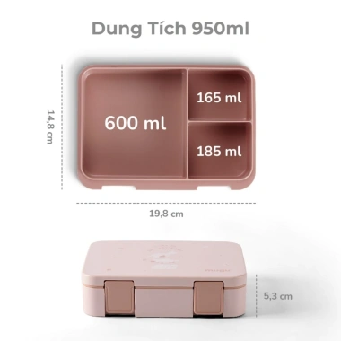 Hộp Cơm Bento trẻ em nhiều ngăn – Đi học, đi chơi, du lịch giá ưu đãi 489.000 đồng