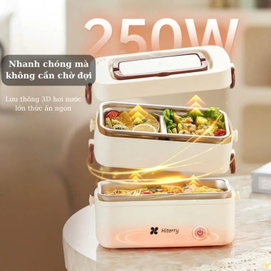 Hộp Cơm Cắm Điện 3M Cà Mên Giữ Nhiệt 250W Lõi Inox 304 Chống Tràn Bảo Hành 12 Tháng Giá 268k