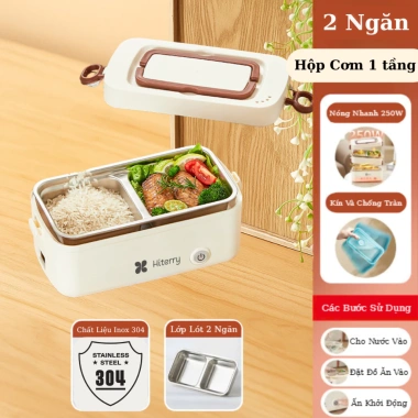 Hộp Cơm Cắm Điện 3M Cà Mên Giữ Nhiệt 250W Lõi Inox 304 Chống Tràn Bảo Hành 12 Tháng Giá 268k