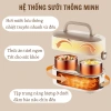 Hộp cơm cắm điện đa năng 2 tầng 4 ngăn giữ nhiệt – cao cấp, hâm nóng nhanh cho văn phòng & du lịch, giá 268k 3