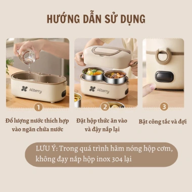 Hộp cơm cắm điện đa năng 2 tầng 4 ngăn giữ nhiệt – cao cấp, hâm nóng nhanh cho văn phòng & du lịch, giá 268k