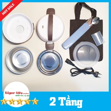 Hộp cơm điện Tigerlife 2‑3 tầng 2.025, nấu cơm, hâm nóng, giữ nhiệt, kèm túi đầu thìa - Giá chỉ 269k 6 Hộp cơm điện Tigerlife 2‑3 tầng 2.025, nấu cơm, hâm nóng, giữ nhiệt, kèm túi đầu thìa - Giá chỉ 269k 6