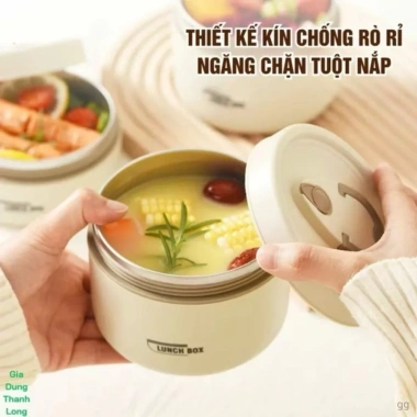 Hộp cơm giữ nhiệt Inox 304 4 hộp và 3 hộp lòng, tặng thìa đũa, túi cách nhiệt - Giá 26.500 VND