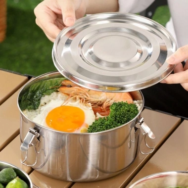 Hộp Cơm Trưa CHLOCH Inox 304 Tròn – Dung tích lớn, kín tươi, chống rò rỉ, phù hợp dã ngoại