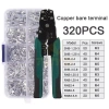 Hộp cos 320 chiếc - Đầu cuối nối dây, cos tròn, cos Y, kìm bấm cos - Giá 72.750₫