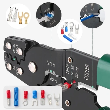 Hộp cos 320 chiếc - Đầu cuối nối dây, cos tròn, cos Y, kìm bấm cos - Giá 72.750₫