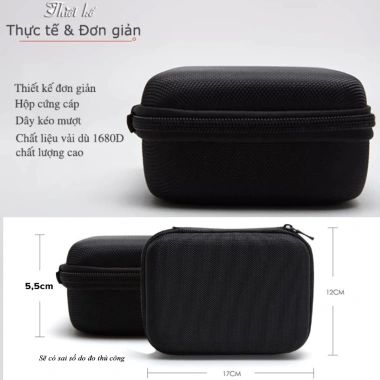 Hộp Cứng Bảo Vệ Phụ Kiện Điện Thoại & Laptop - Đựng Tai Nghe, Củ Sạc, Pin Dự Phòng, Ổ Cứng, Cáp USB, Giá 75.000 4